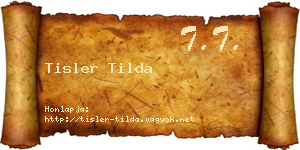 Tisler Tilda névjegykártya